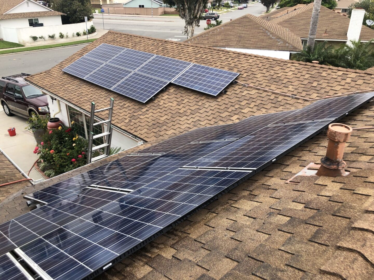 Multiple solar panels