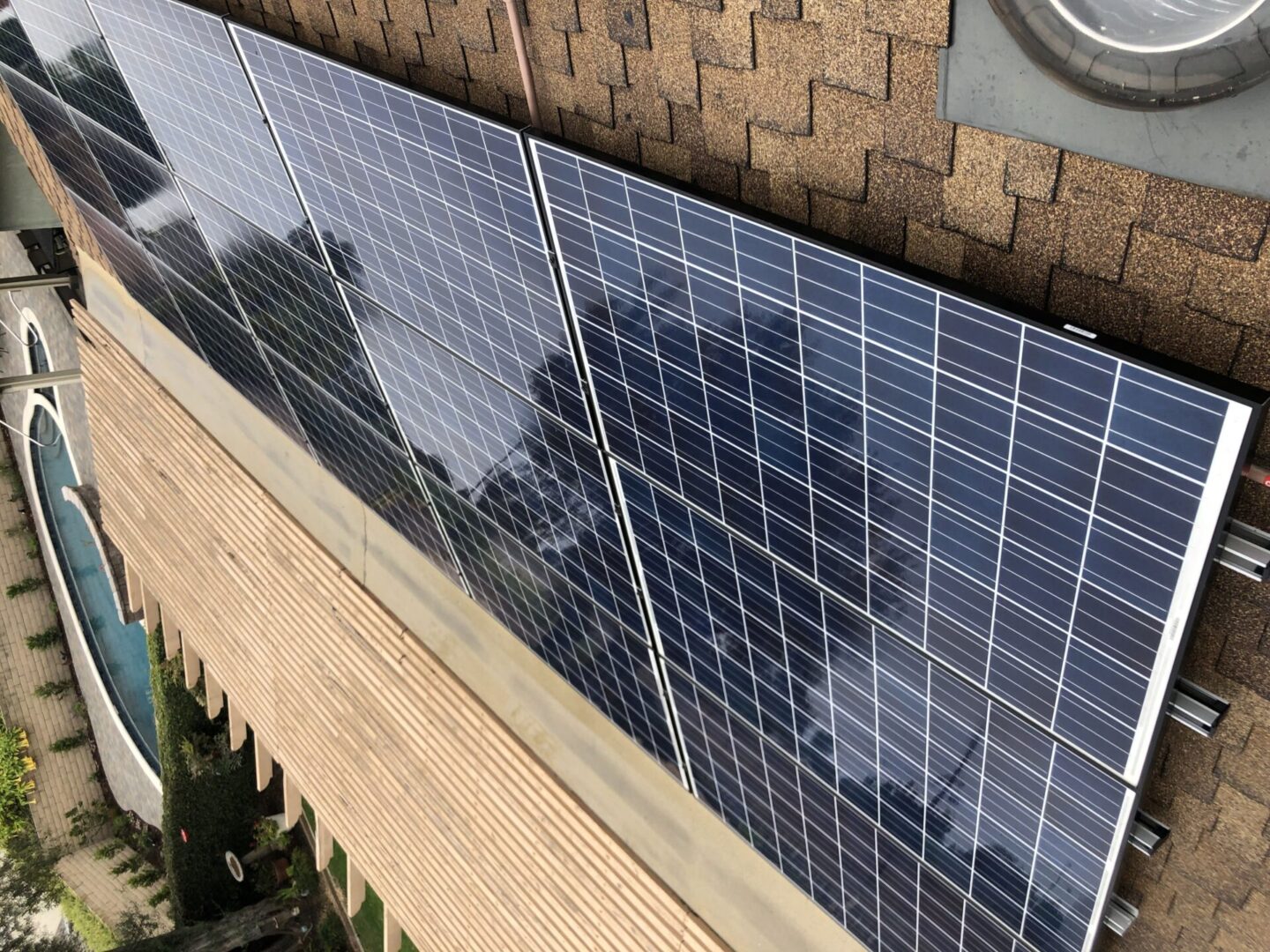 Shiny solar panels